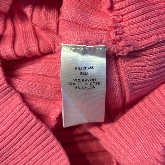 *NWT* Fate So Loved Sweater in Bright Pink, Size Small, Ribbed Knit, Mock Neck - Picture 9 of 10